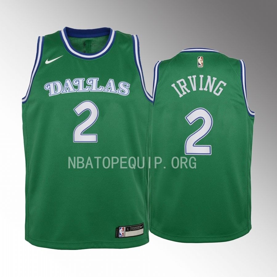 Dallas Mavericks Kyrie Irving Classic Edition Youth Green Jersey #2 Swingman