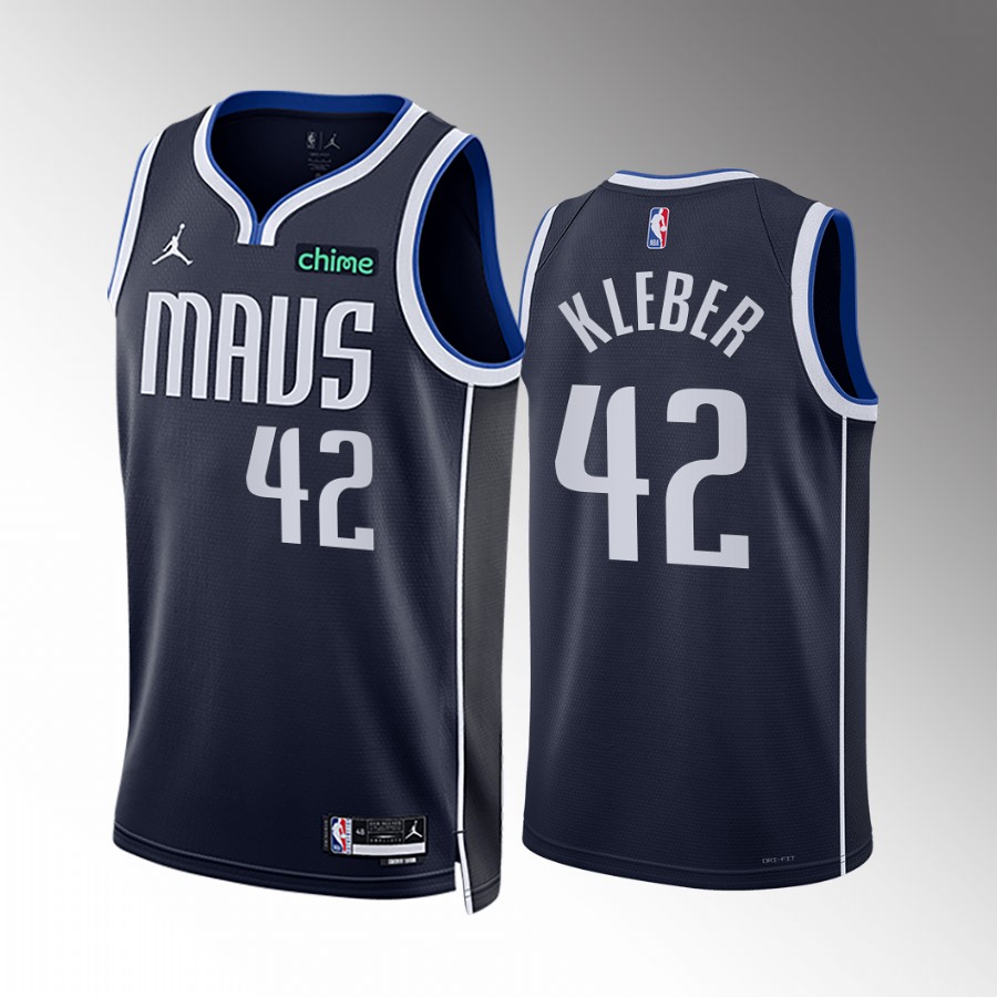 Dallas Mavericks Maxi Kleber 2022-23 Statement Edition Navy #42 Jersey Swingman
