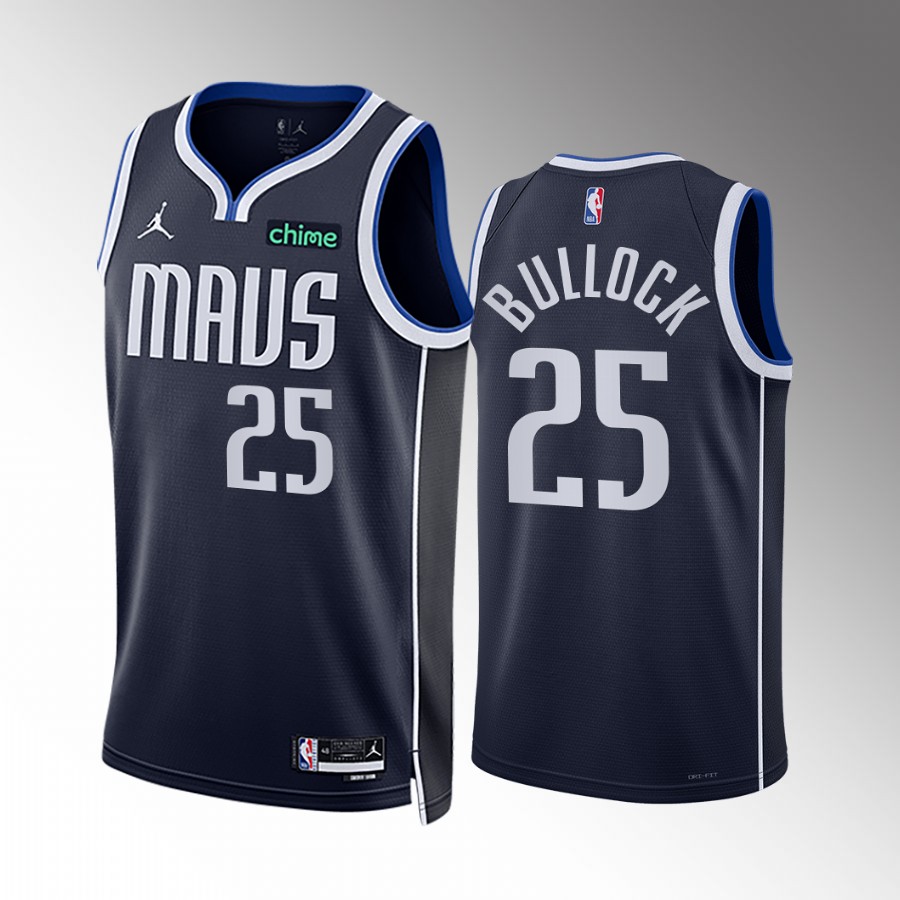 Dallas Mavericks Reggie Bullock 2022-23 Statement Edition Navy #25 Jersey Swingman