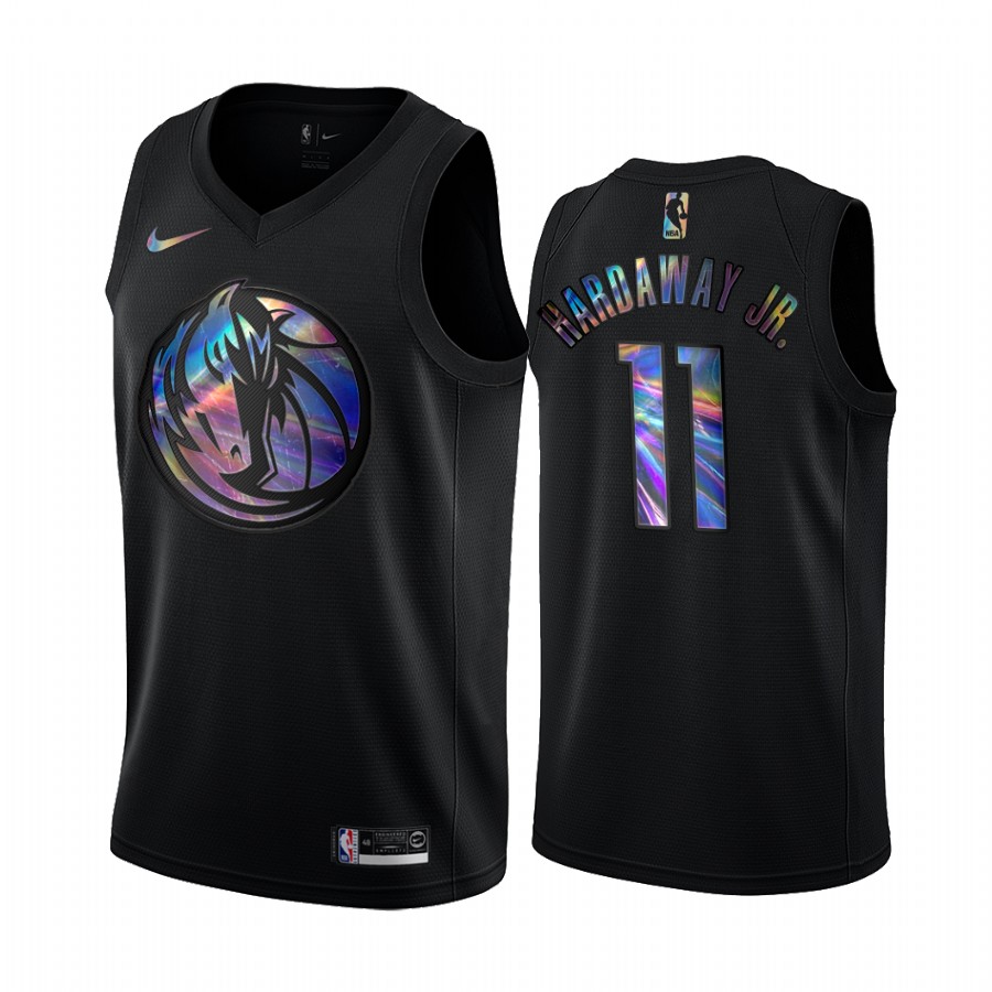 Dallas Mavericks Tim Hardaway Jr. #11 Jersey Iridescent HWC Collection Black 2021 Limited
