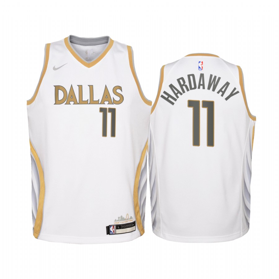 Dallas Mavericks Tim Hardaway Jr. 2020-21 City Edition White Youth Jersey - Swingman