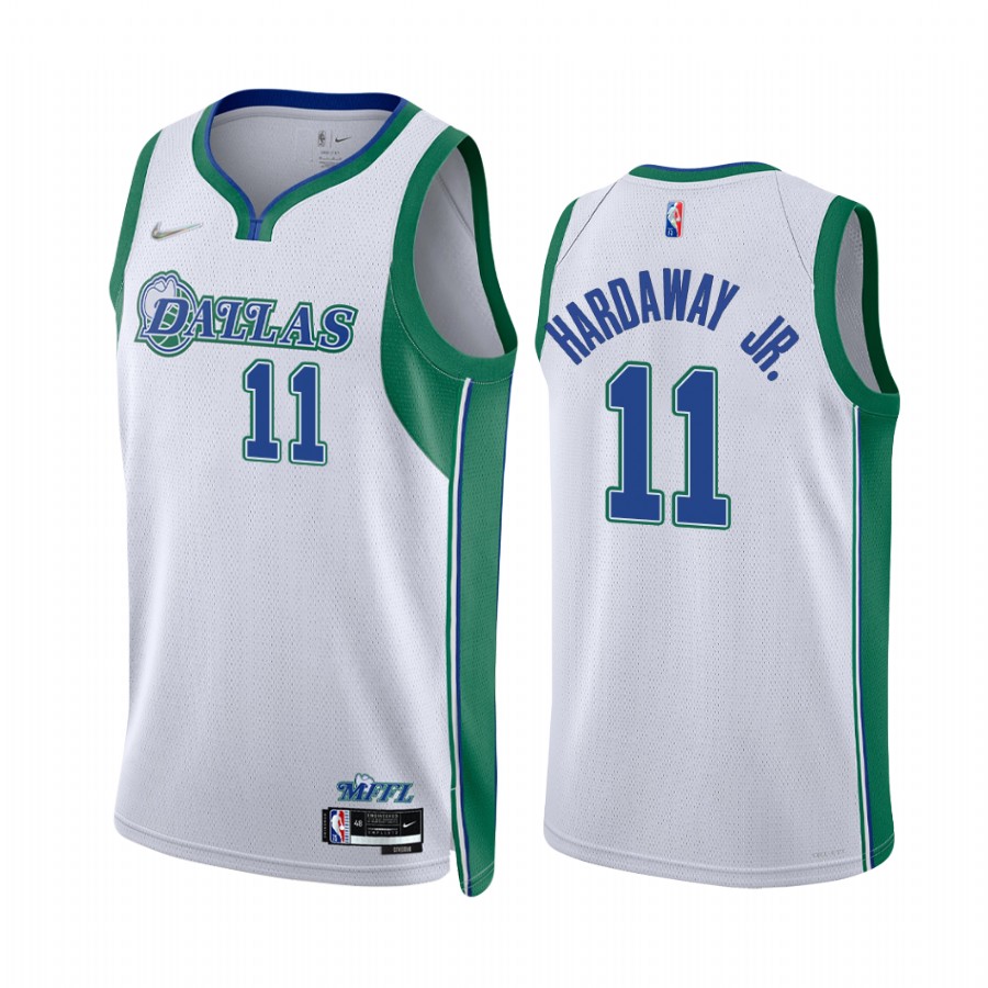 Dallas Mavericks Tim Hardaway Jr. 2021-22 White City Edition Jersey Throwback