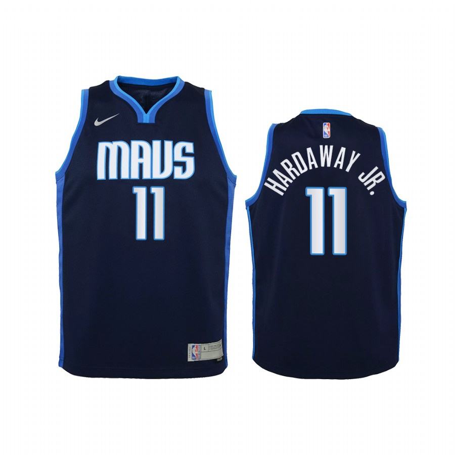 Dallas Mavericks Tim Hardaway Jr. 2021 Earned Edition Navy Youth Jersey Swingman #11