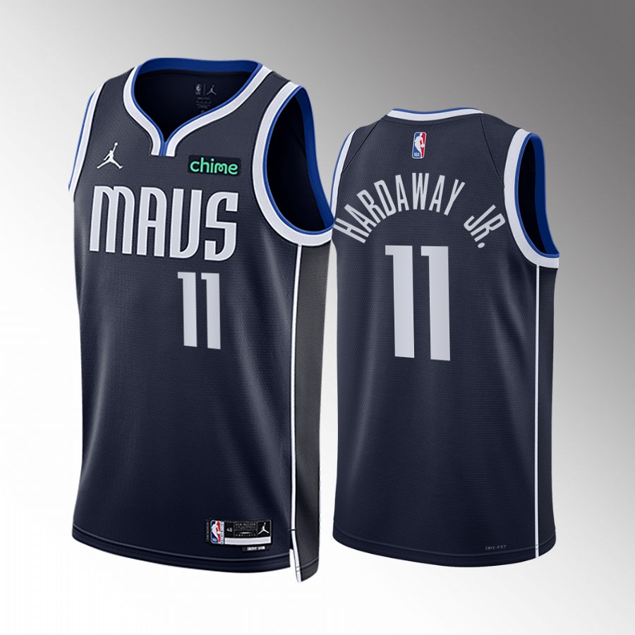 Dallas Mavericks Tim Hardaway Jr. 2022-23 Statement Edition Navy #11 Jersey Swingman