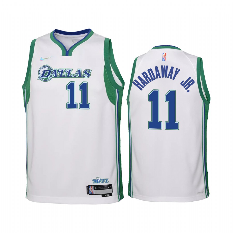 Dallas Mavericks Tim Hardaway Jr. City Edition White Youth Jersey Diamond 75th Anniversary #11