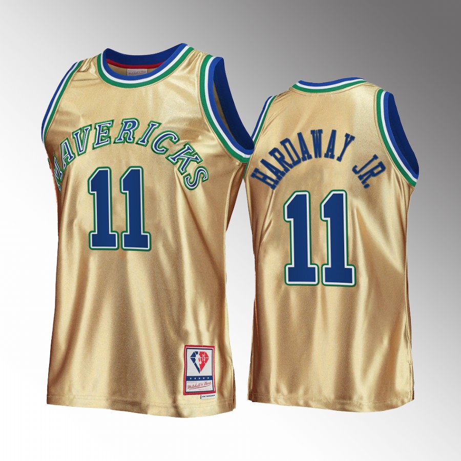 Dallas Mavericks Tim Hardaway Jr. Hardwood Classics #11 Gold 1998-99 Throwback Jersey