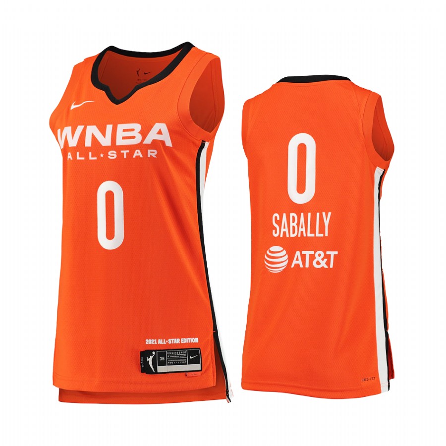 Dallas Wings Satou Sabally 2021 WNBA All-Star Game Victory Women Orange #0 Jersey