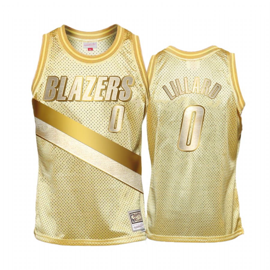 Damian Lillard #0 Portland Trail Blazers Golden Midas SM Jersey