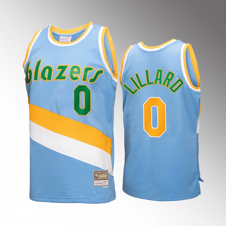 Damian Lillard #0 Portland Trail Blazers Reload 3.0 Blue Mitchell Ness Jersey