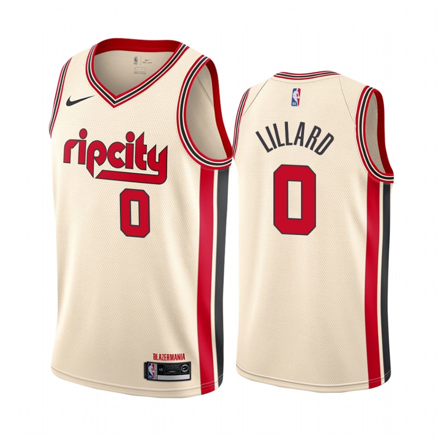 Damian Lillard Portland Trail Blazers 2019-20 Cream City Jersey