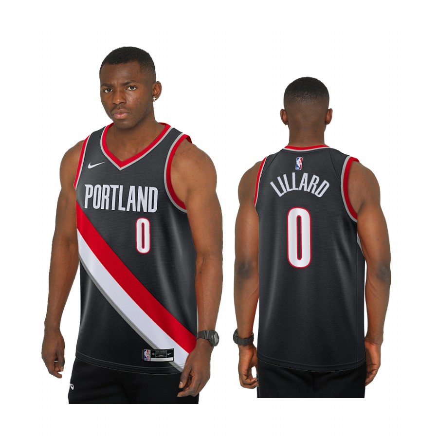 Damian Lillard Portland Trail Blazers Black Icon 2020-21 Jersey
