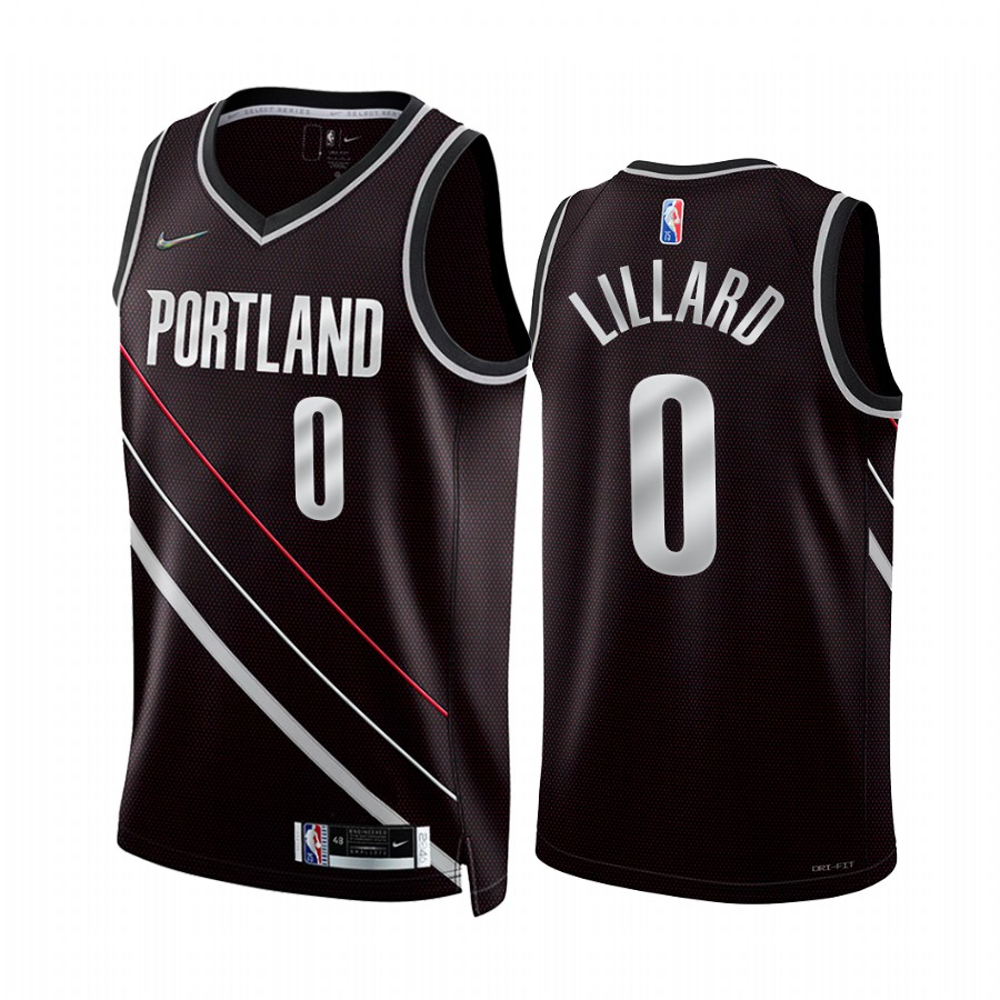 Damian Lillard Rookie of the Year Portland Trail Blazers #0 Black Jersey Select Series