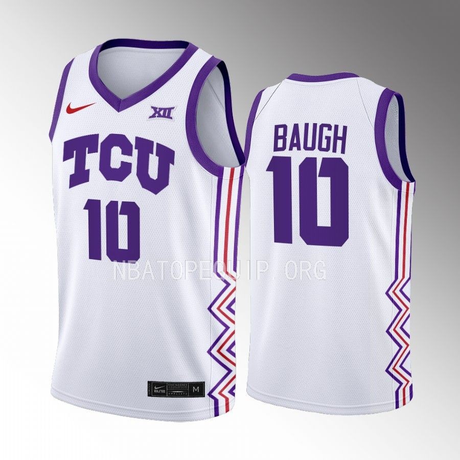 Damion Baugh TCU Horned Frogs White Jersey 2022-23 Home