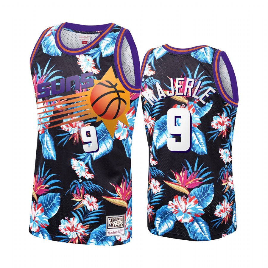 Dan Majerle #9 Phoenix Suns Black Floral Fashion Jersey