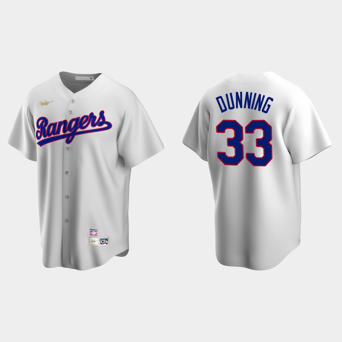 Dane Dunning #33 Texas Rangers Cooperstown Collection Home Jersey - White
