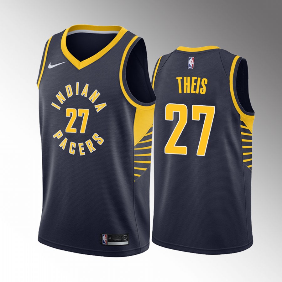 Daniel Theis Indiana Pacers #27 Navy Jersey Icon Edition Swingman