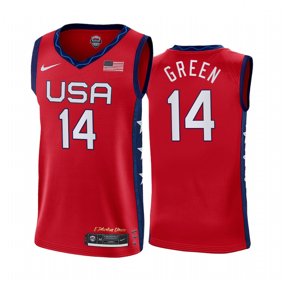 Danny Green USA  #14 Red 2020 Summer Olympics Limited Jersey
