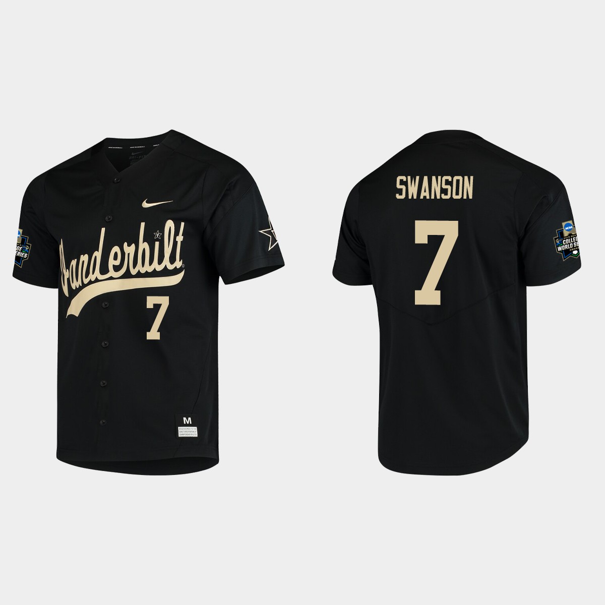 Dansby Swanson Vanderbilt Commodores College World Series  Jersey - Black