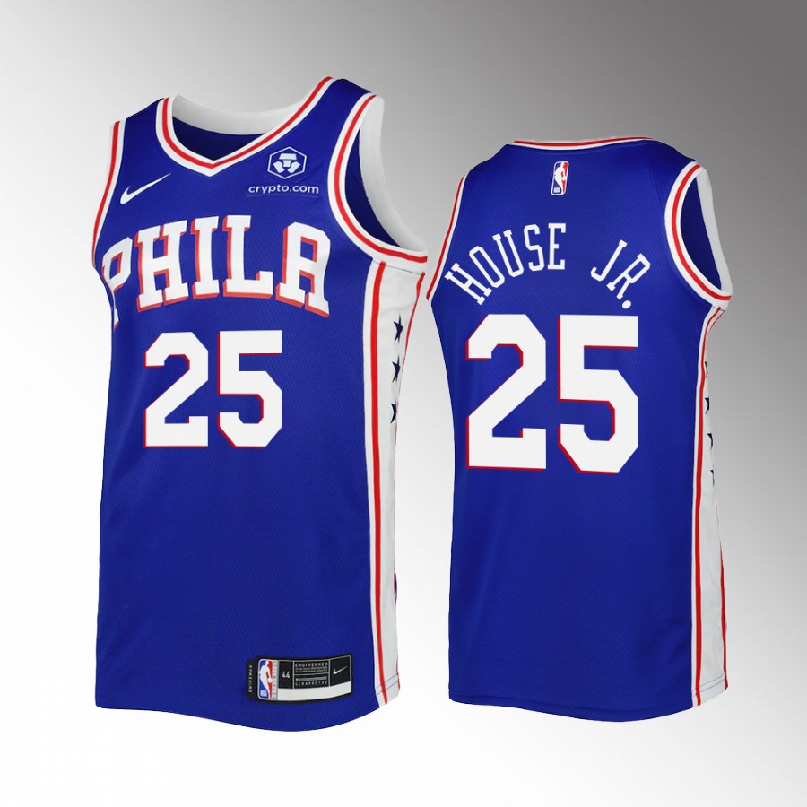 Danuel House Jr. 2022-23 Philadelphia 76ers Royal #25 Icon Edition Jersey Swingman