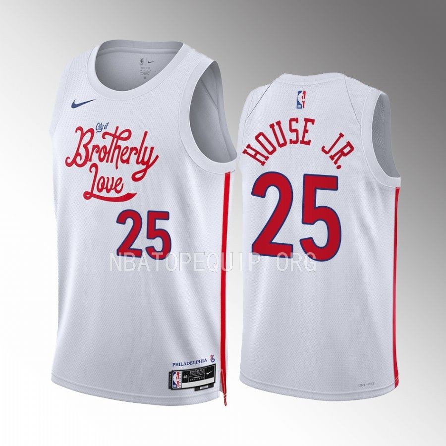 Danuel House Jr. 2022-23 Philadelphia 76ers White #25 City Edition Jersey Swingman
