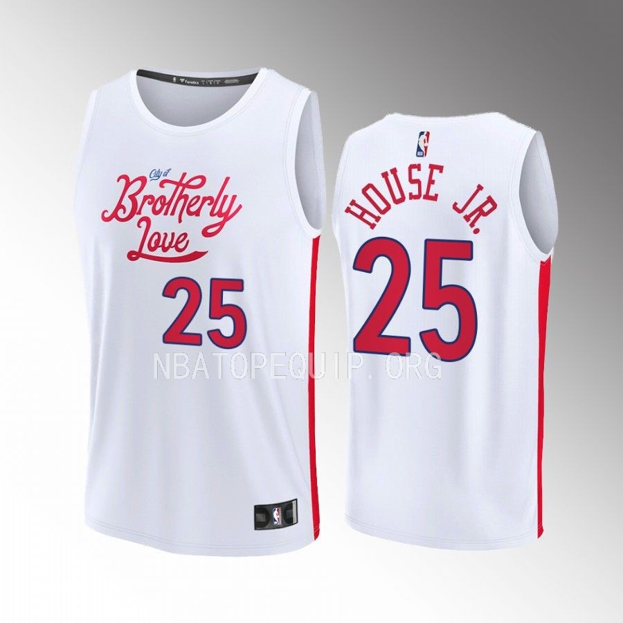 Danuel House Jr. 76ers #25 White Jersey Fast Break Fastbreak 2022-23 Statement Edition