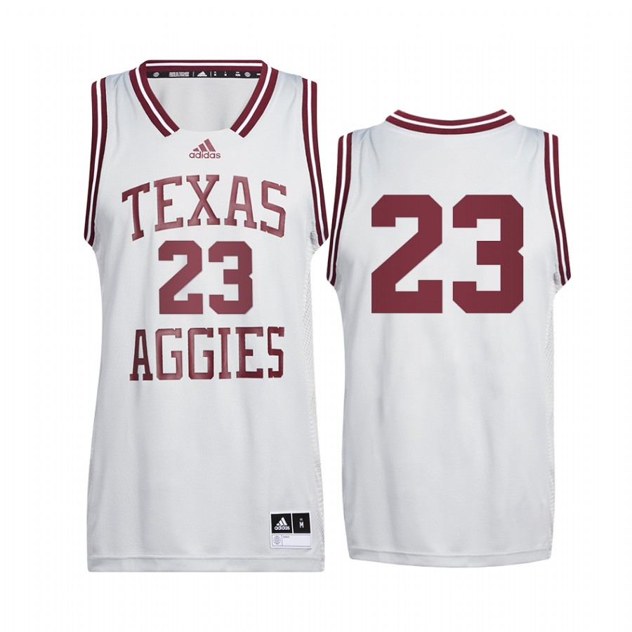 Danuel House Jr. Aggies White Jersey Reverse Retro Alumni