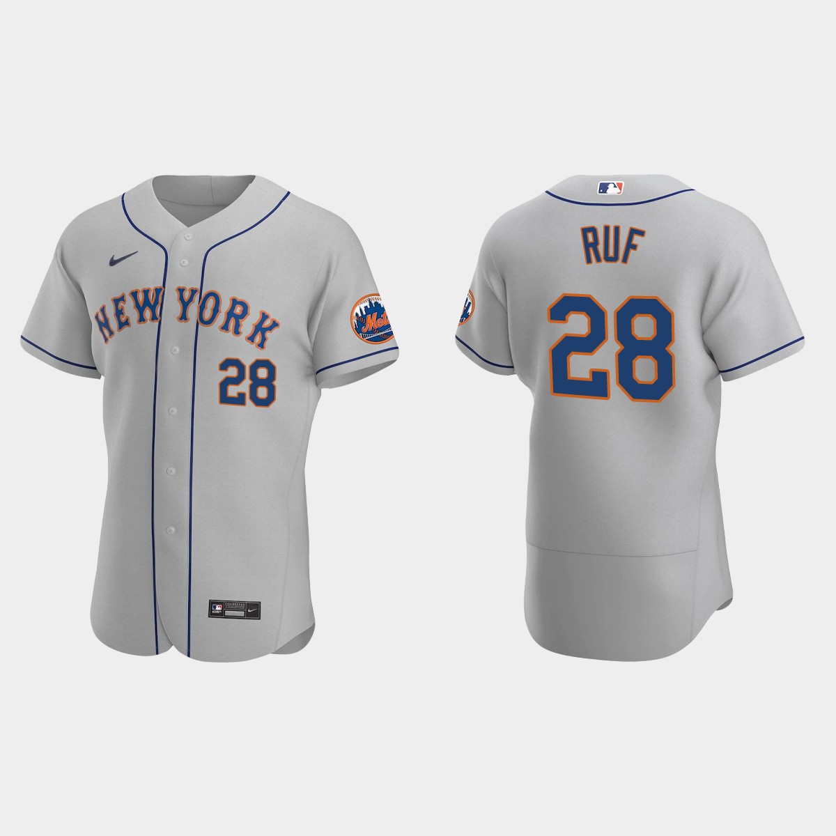 Darin Ruf New York Mets Road Jersey - Gray