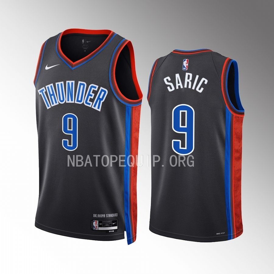 Dario Saric 2022-23 Oklahoma City Thunder Black #9 City Edition Jersey Swingman