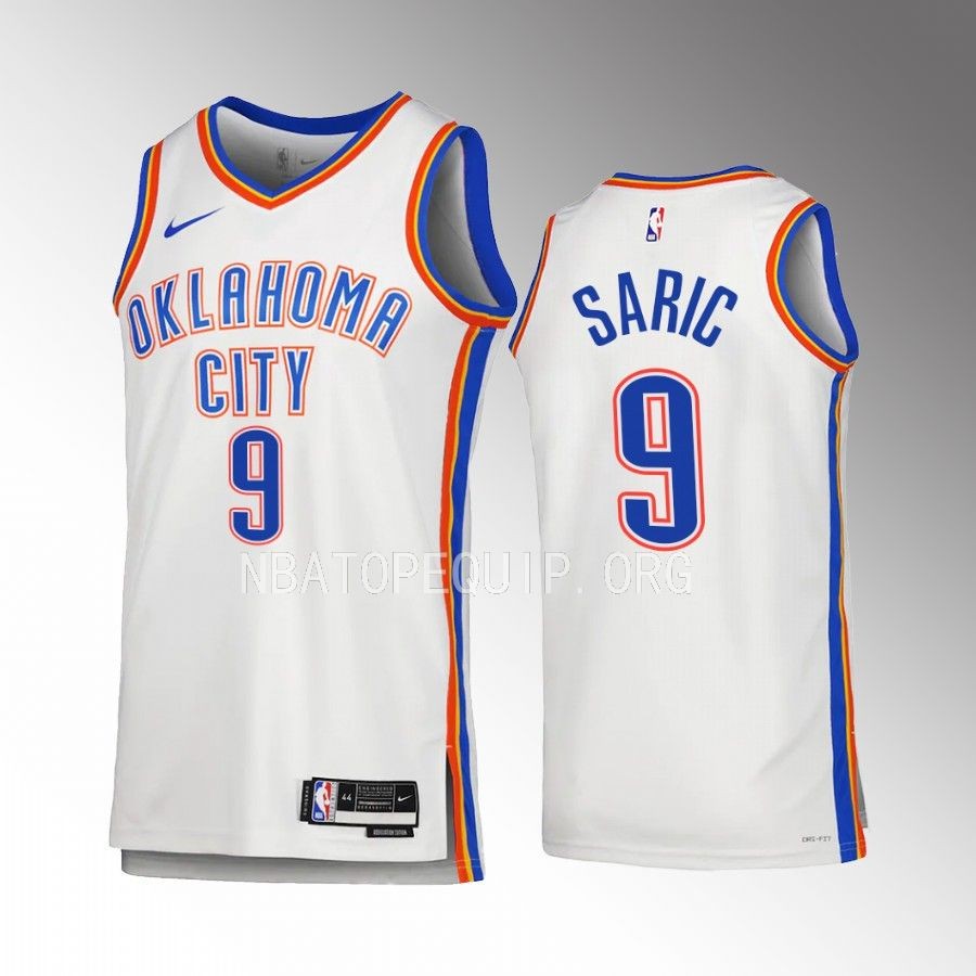 Dario Saric 2022-23 Oklahoma City Thunder White #9 Association Edition Jersey Swingman