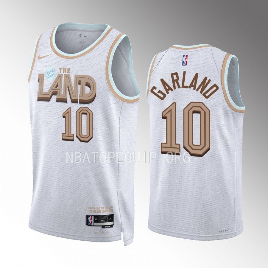 Darius Garland 2022-23 Cleveland Cavaliers White #10 City Edition Jersey Swingman