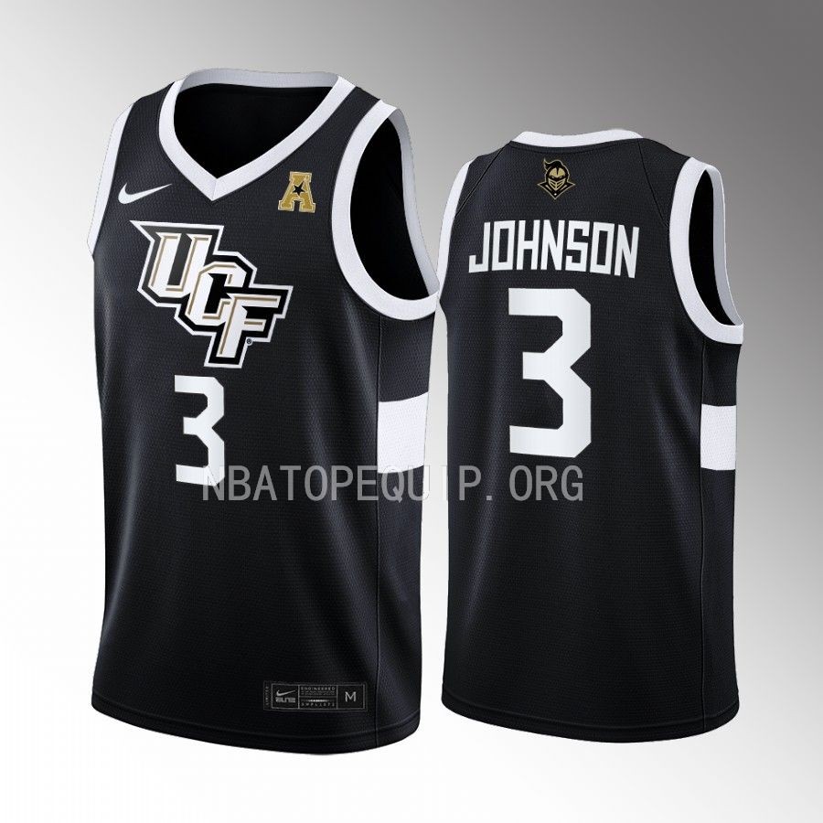 Darius Johnson UCF Knights Black Jersey 2022-23 College  Away