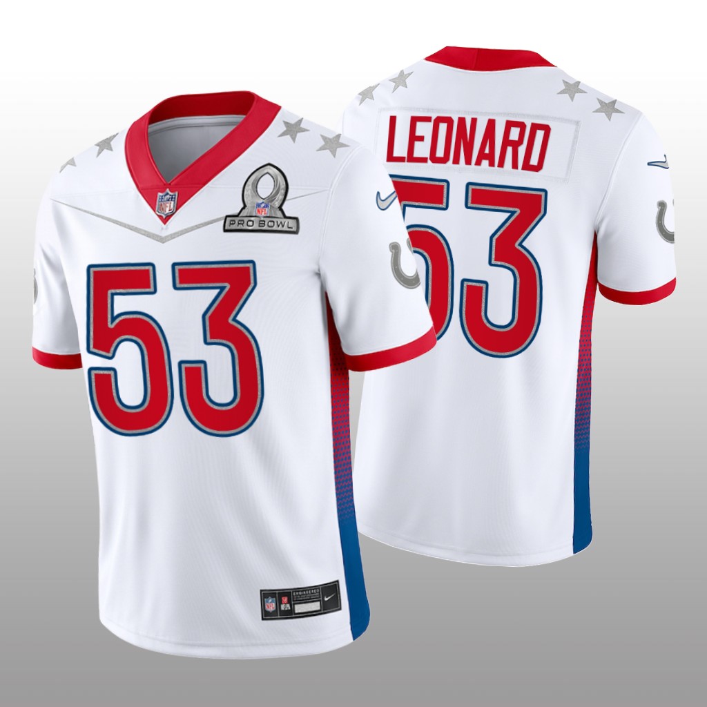 Darius Leonard White Game Jersey 2022 AFC Pro Bowl - Men's