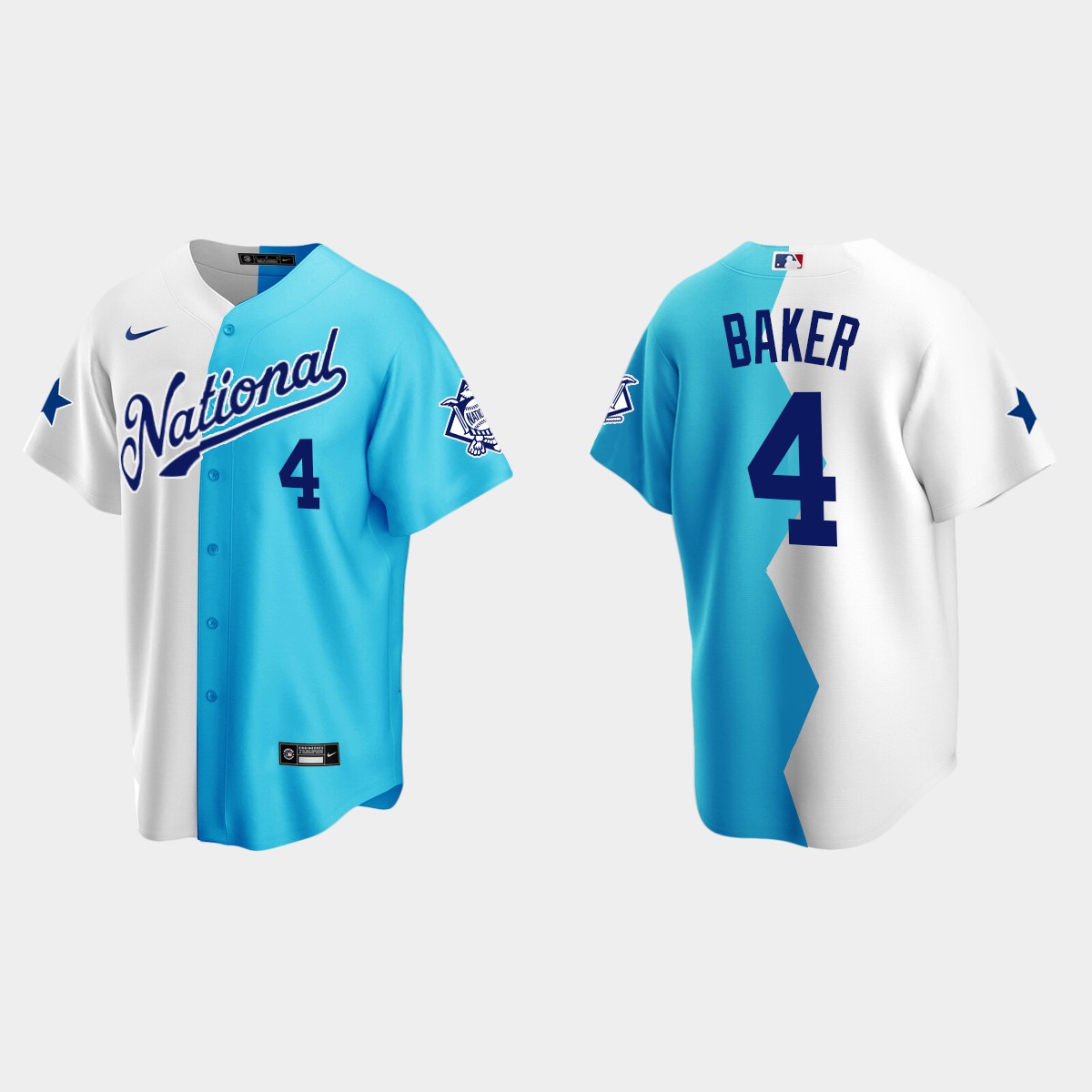 Darren Baker MLB 2022 All-Star Futures Game Split Jersey - White Teal