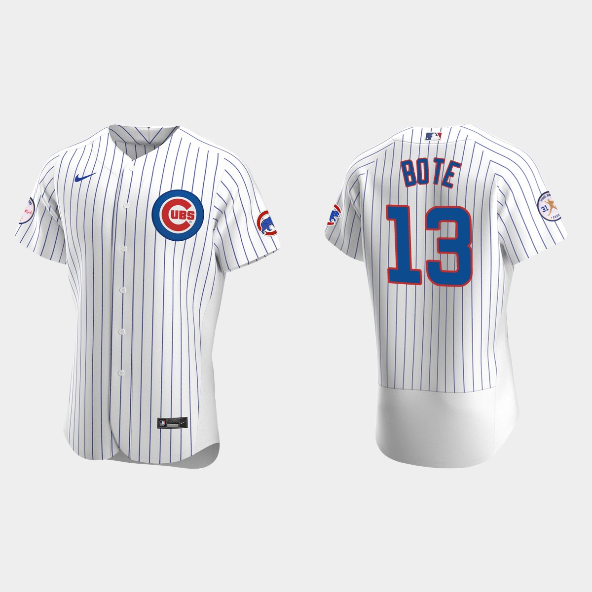 David Bote Chicago Cubs Fergie Jenkins Logo Jersey - White