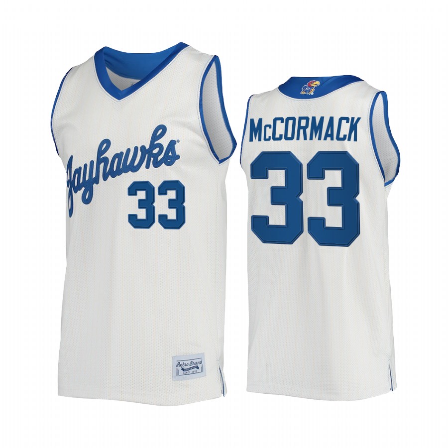 David McCormack Jayhawks Cream Jersey Commemorative Classic College
