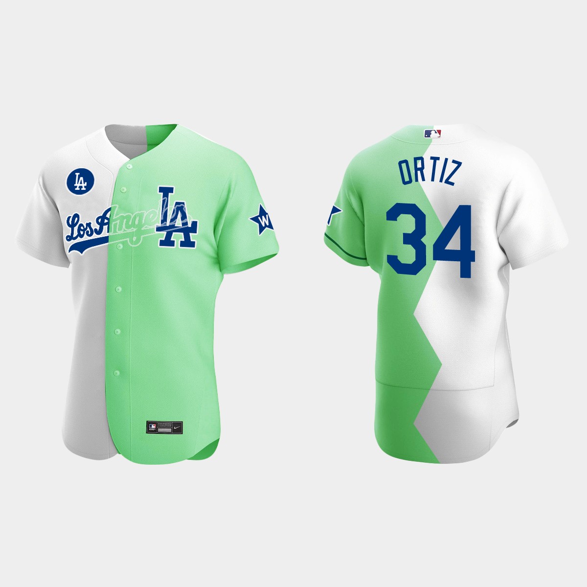 David Ortiz Los Angeles Dodgers 2022 Celebrity Softball Game Jersey - White Green