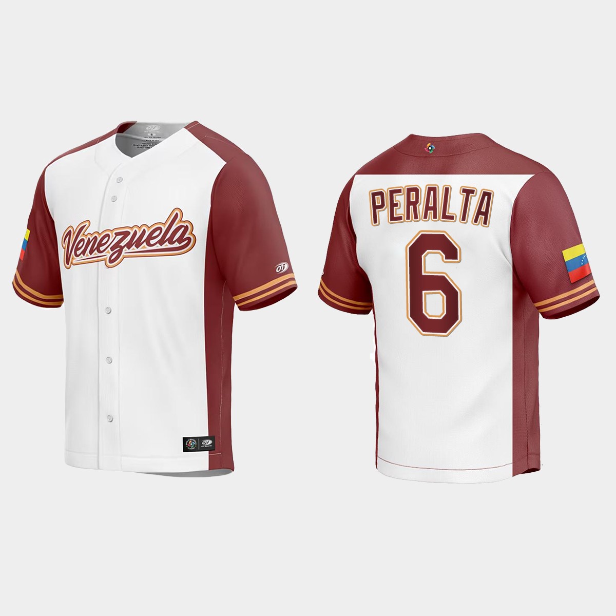 David Peralta Venezuela  2023 World  Classic Jersey - White