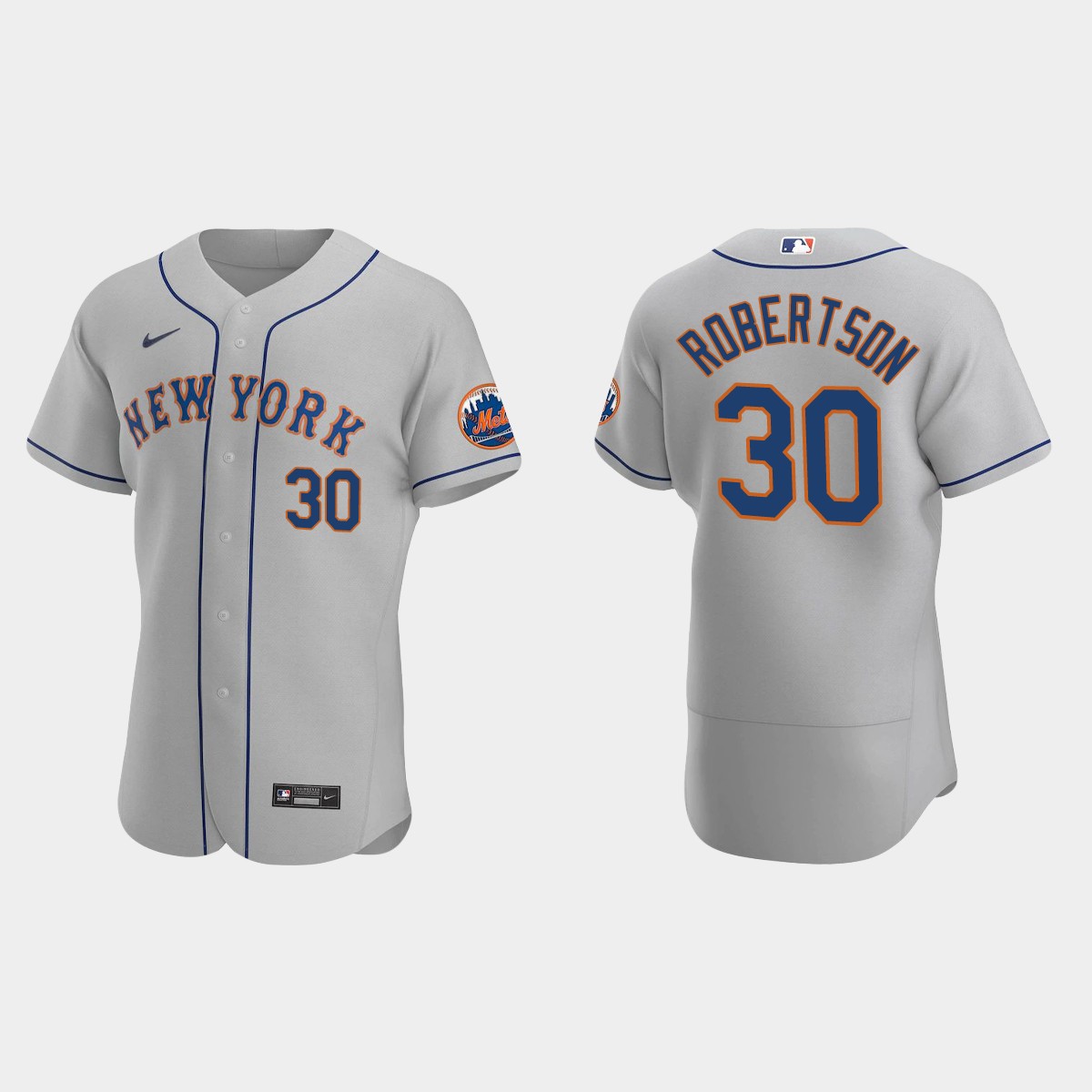 David Robertson New York Mets Road Jersey - Gray