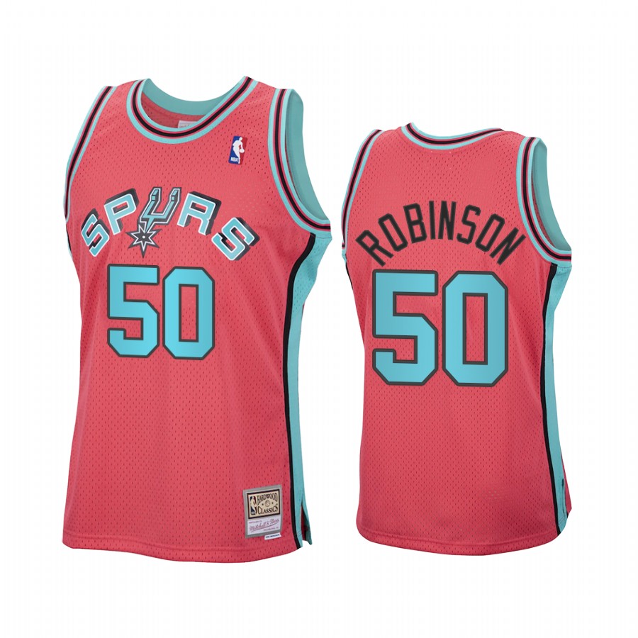 David Robinson San Antonio Spurs Pink Jersey Reload Hardwood Classics