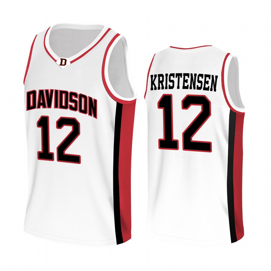 Davidson Wildcats David Kristensen Jersey 2022 College  White Uniform