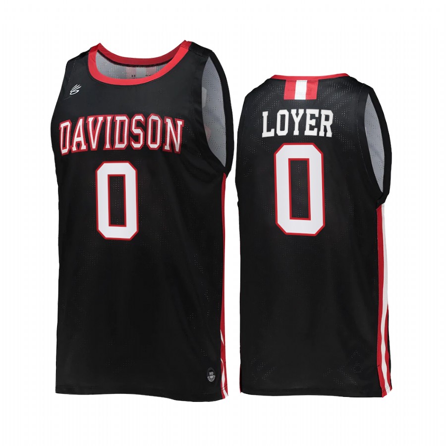 Davidson Wildcats Foster Loyer Jersey 2022 College  Black Uniform