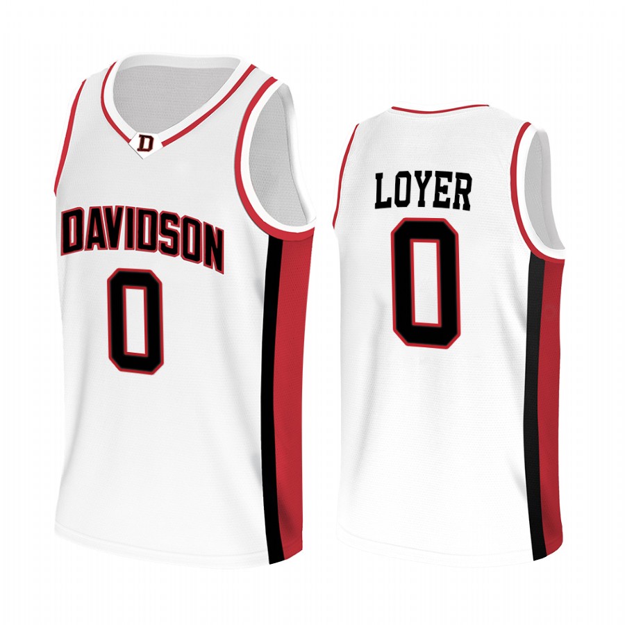 Davidson Wildcats Foster Loyer Jersey 2022 College  White Uniform