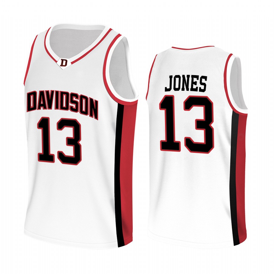 Davidson Wildcats Mike Jones Jersey 2022 College  White Uniform