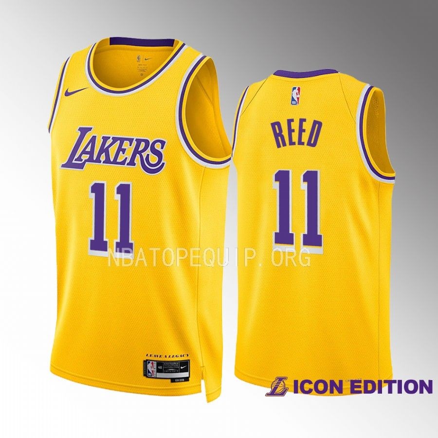 Davon Reed Los Angeles Lakers Gold Icon Edition 2022-23 Men Jersey Swingman