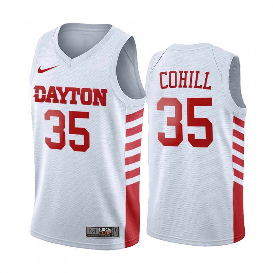Dayton Flyers Dwayne Cohill 90s Throwback White College  Jersey NCAA