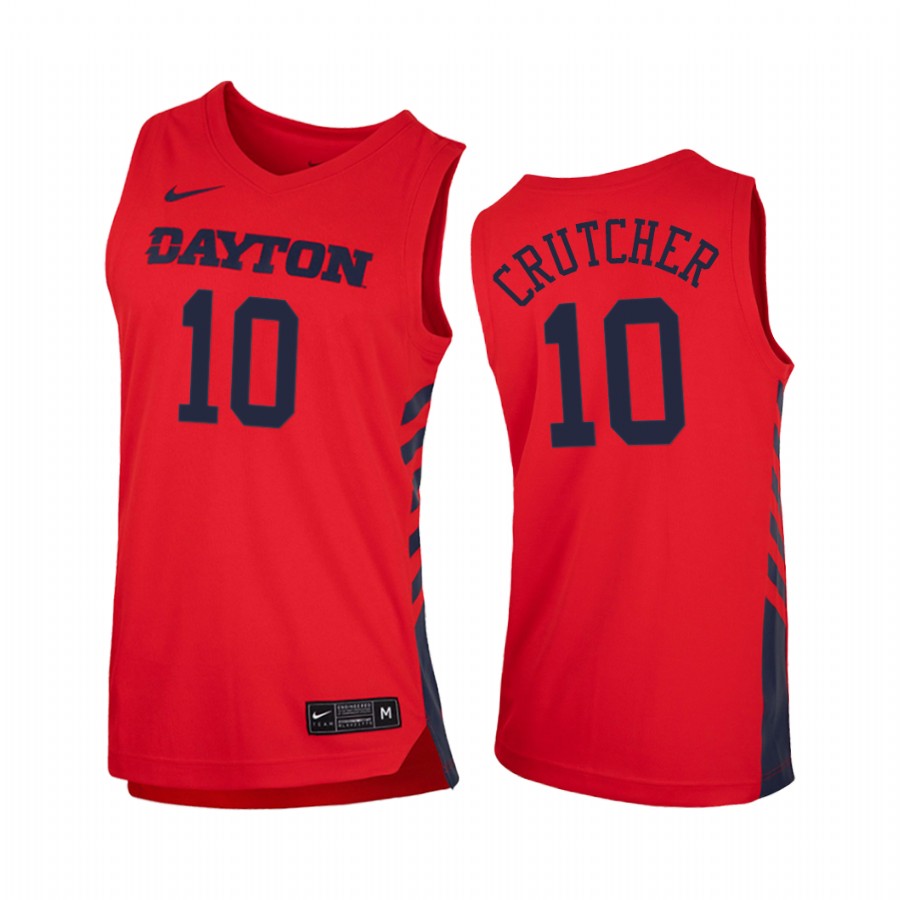Dayton Flyers Jalen Crutcher Red  2020-21 College  Jersey