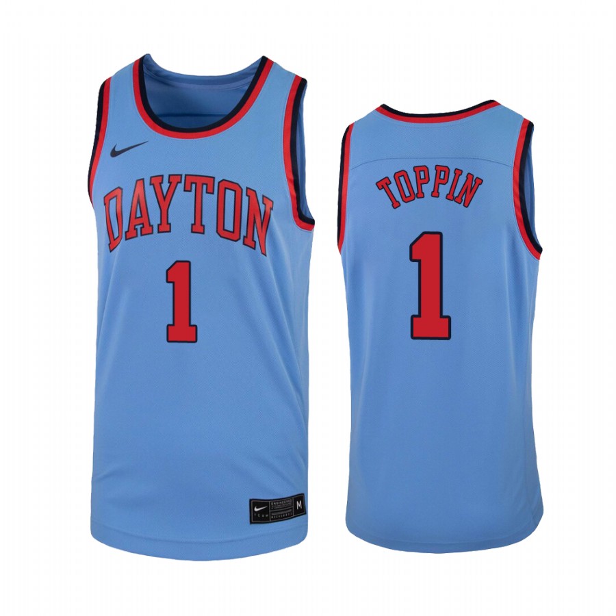 Dayton Flyers Obi Toppin College   Light Blue Jersey