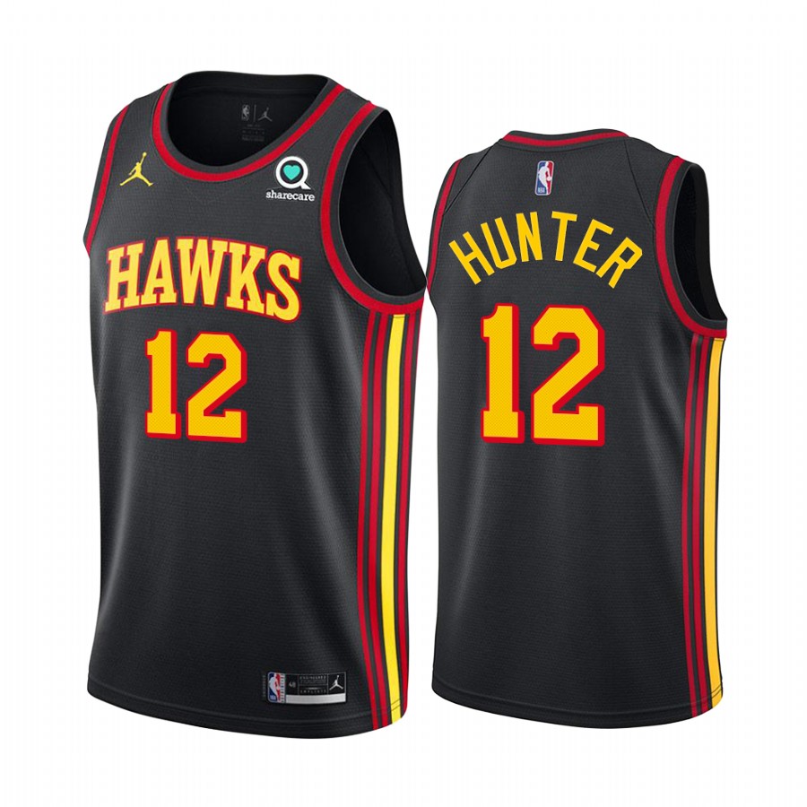 De'andre Hunter Atlanta Hawks Black Statement Edition Jumpman 2020-21 Jersey