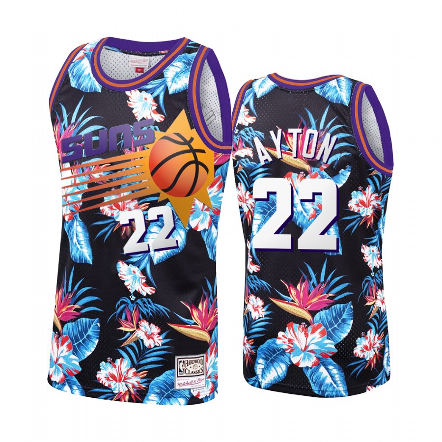 Deandre Ayton #22 Phoenix Suns Black Floral Fashion Jersey
