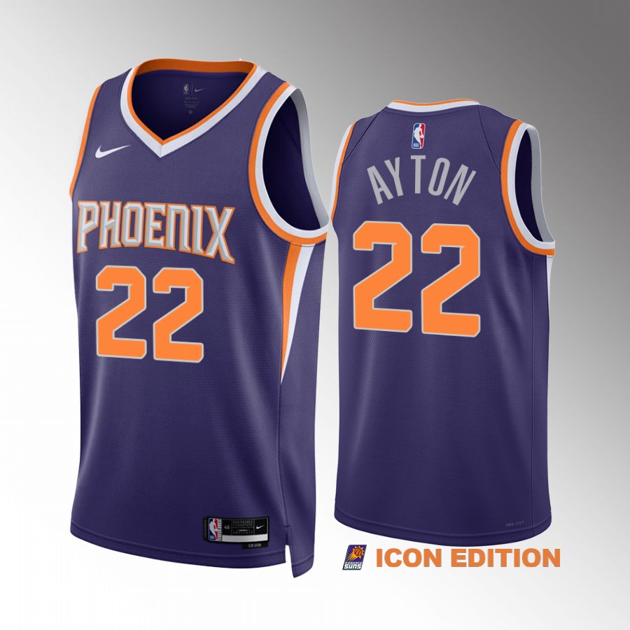 Deandre Ayton 2022-23 Phoenix Suns Purple #22 Icon Edition Jersey Swingman